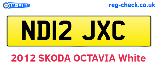 ND12JXC are the vehicle registration plates.