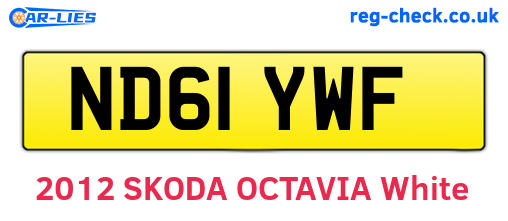 ND61YWF are the vehicle registration plates.