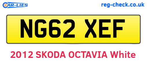 NG62XEF are the vehicle registration plates.