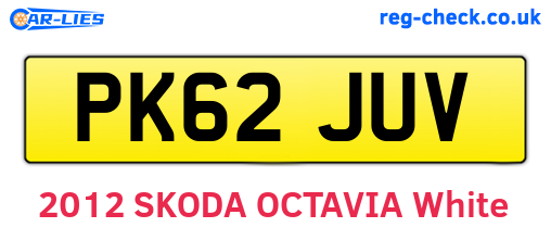 PK62JUV are the vehicle registration plates.