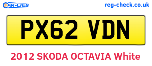 PX62VDN are the vehicle registration plates.