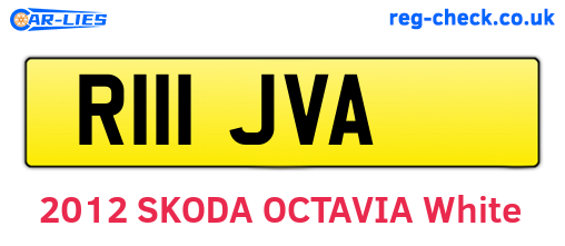 R111JVA are the vehicle registration plates.