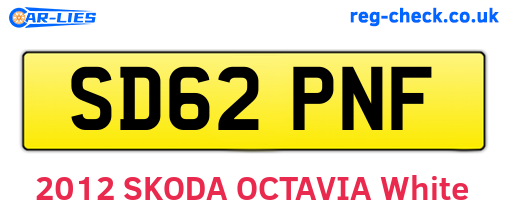 SD62PNF are the vehicle registration plates.