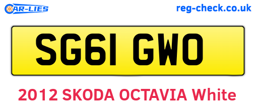 SG61GWO are the vehicle registration plates.