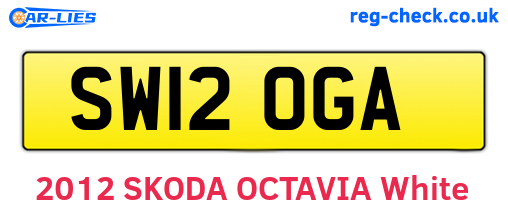 SW12OGA are the vehicle registration plates.