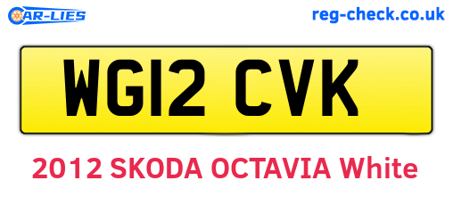 WG12CVK are the vehicle registration plates.