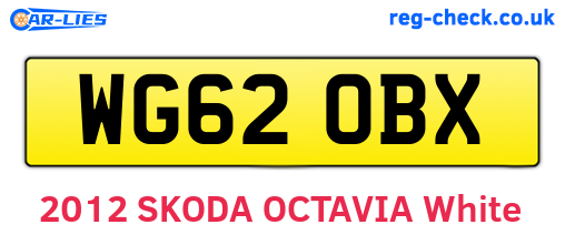 WG62OBX are the vehicle registration plates.