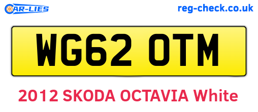WG62OTM are the vehicle registration plates.