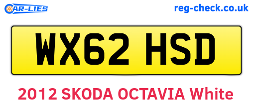 WX62HSD are the vehicle registration plates.