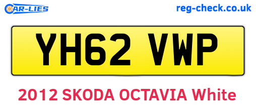 YH62VWP are the vehicle registration plates.