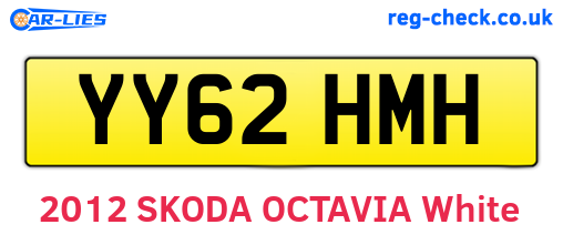 YY62HMH are the vehicle registration plates.