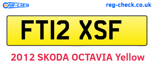 FT12XSF are the vehicle registration plates.