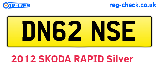 DN62NSE are the vehicle registration plates.