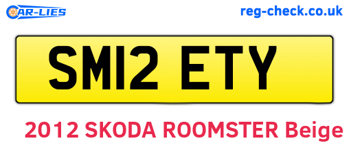 SM12ETY are the vehicle registration plates.