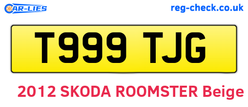 T999TJG are the vehicle registration plates.