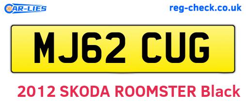 MJ62CUG are the vehicle registration plates.