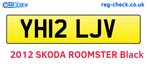 YH12LJV are the vehicle registration plates.
