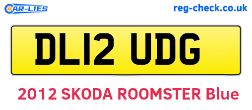 DL12UDG are the vehicle registration plates.