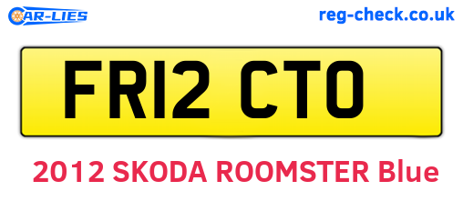 FR12CTO are the vehicle registration plates.