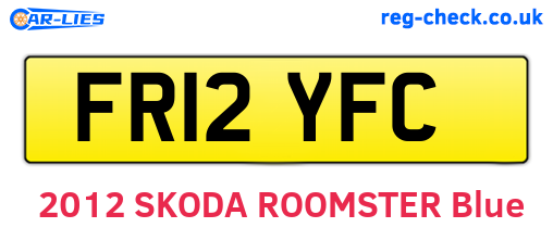 FR12YFC are the vehicle registration plates.