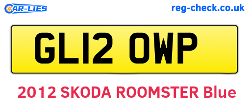 GL12OWP are the vehicle registration plates.