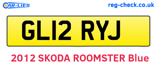 GL12RYJ are the vehicle registration plates.