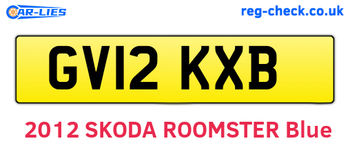 GV12KXB are the vehicle registration plates.