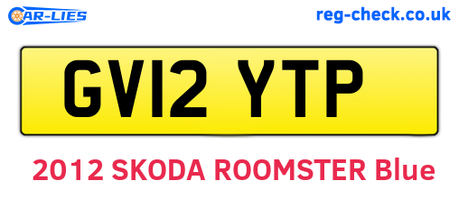 GV12YTP are the vehicle registration plates.