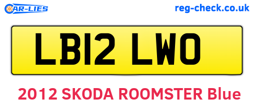 LB12LWO are the vehicle registration plates.