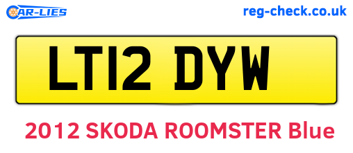 LT12DYW are the vehicle registration plates.