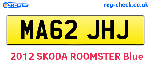 MA62JHJ are the vehicle registration plates.