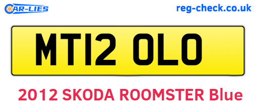 MT12OLO are the vehicle registration plates.