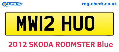 MW12HUO are the vehicle registration plates.