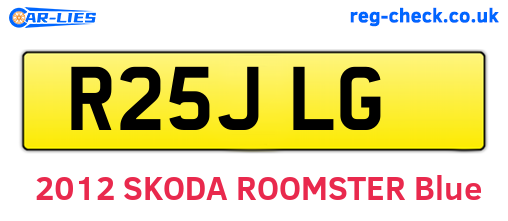 R25JLG are the vehicle registration plates.