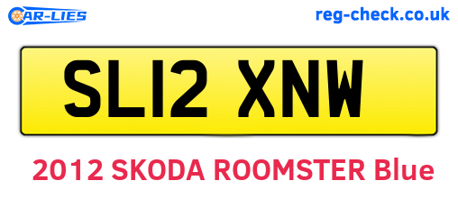 SL12XNW are the vehicle registration plates.