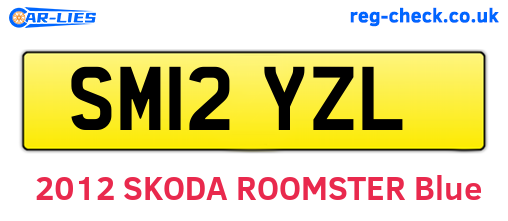 SM12YZL are the vehicle registration plates.