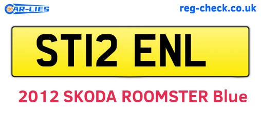 ST12ENL are the vehicle registration plates.