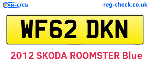 WF62DKN are the vehicle registration plates.