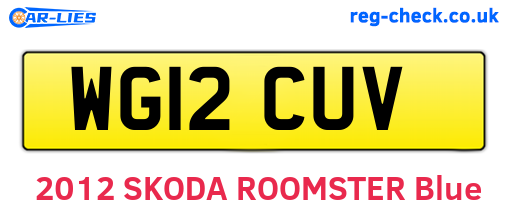 WG12CUV are the vehicle registration plates.