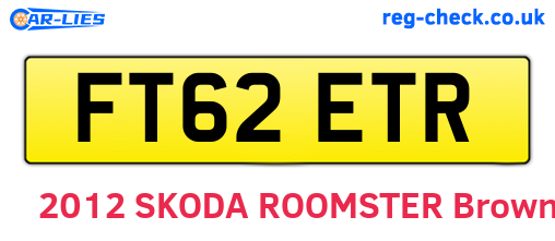 FT62ETR are the vehicle registration plates.