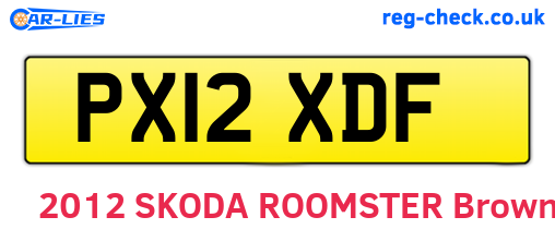 PX12XDF are the vehicle registration plates.
