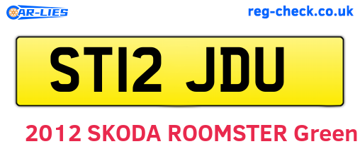ST12JDU are the vehicle registration plates.