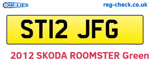 ST12JFG are the vehicle registration plates.
