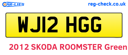 WJ12HGG are the vehicle registration plates.