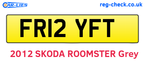 FR12YFT are the vehicle registration plates.