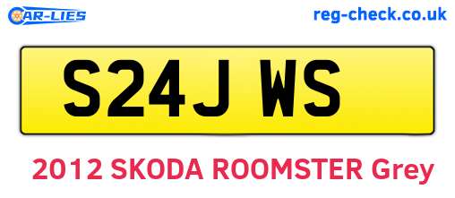 S24JWS are the vehicle registration plates.