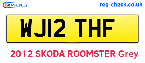 WJ12THF are the vehicle registration plates.