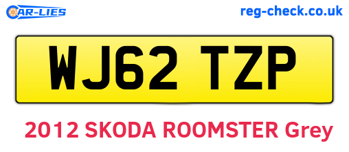 WJ62TZP are the vehicle registration plates.