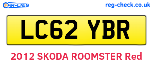 LC62YBR are the vehicle registration plates.