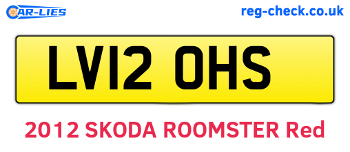 LV12OHS are the vehicle registration plates.